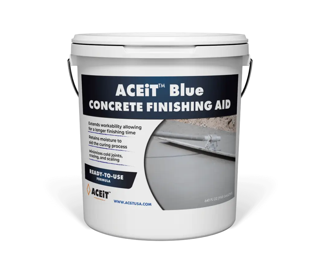 Concrete finishing aid bucket